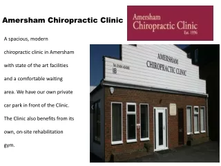 Best Chiropractic Clinic in Amersham | Amersham Chiropractic
