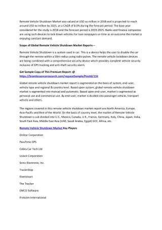 remote vehicle shutdown market was valued