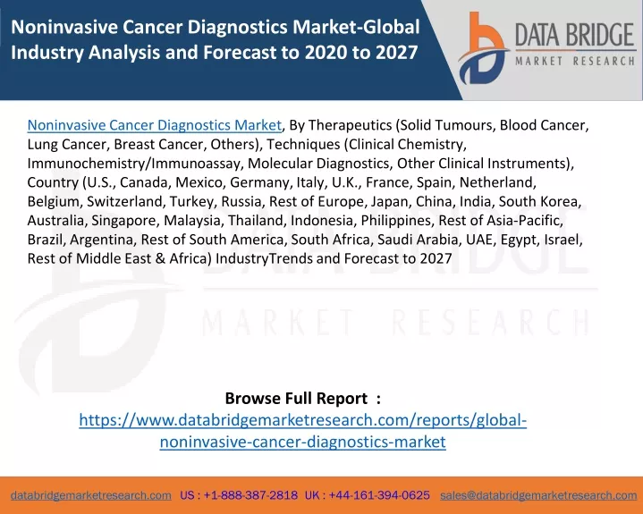 noninvasive cancer diagnostics market global