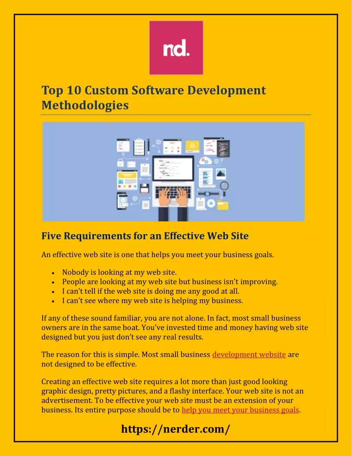 top 10 custom software development methodologies