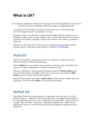 What is UX?