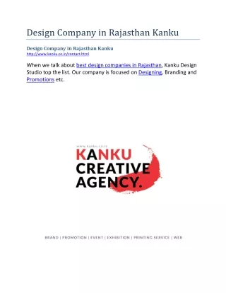 Design Company in Rajasthan Kanku