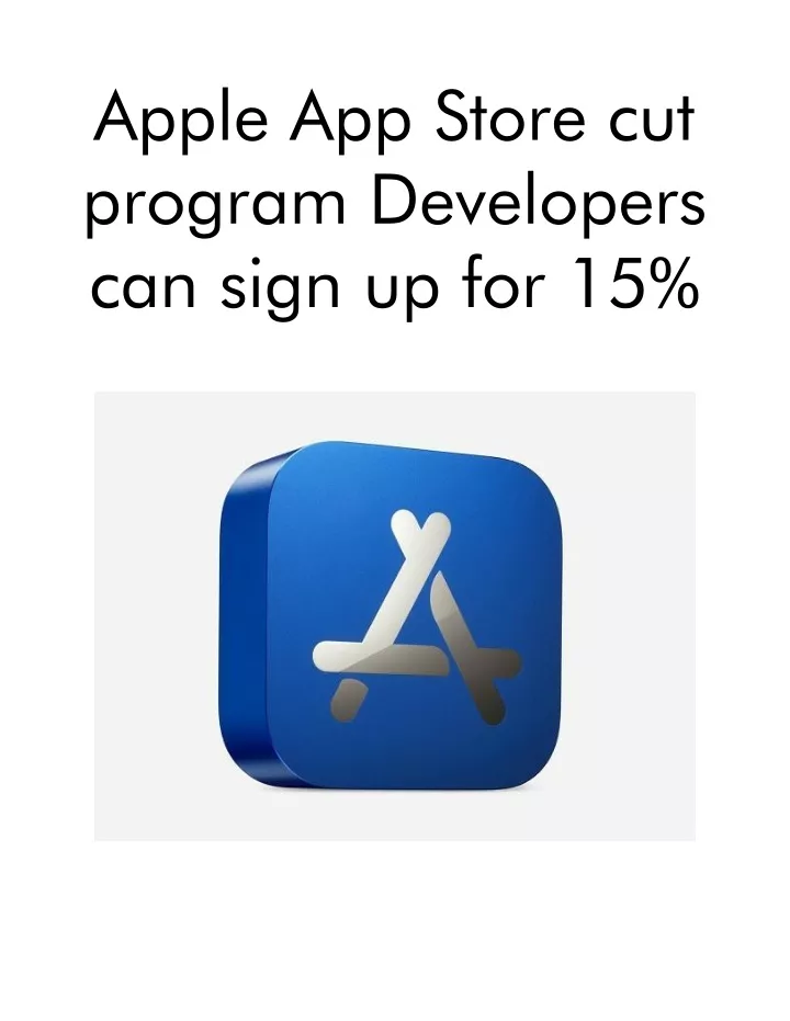 apple app store cut program developers can sign