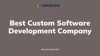 Best Custom Software Development Company in Indore - Corusview IT Services