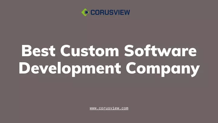 best custom software development company