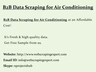 b2b data scraping for air conditioning