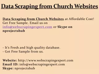 data scraping from church websites