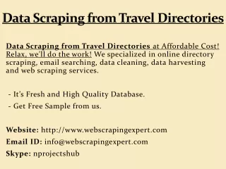 data scraping from travel directories