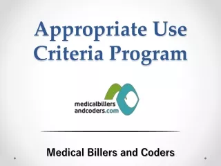 appropriate use criteria program