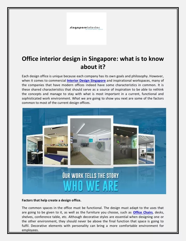office interior design in singapore what