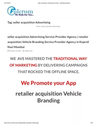 Seller Acquisition Advertising Company in Pune