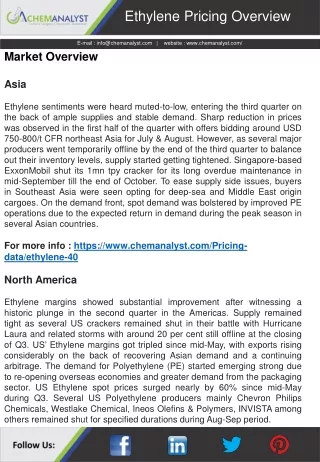 ethylene pricing overview