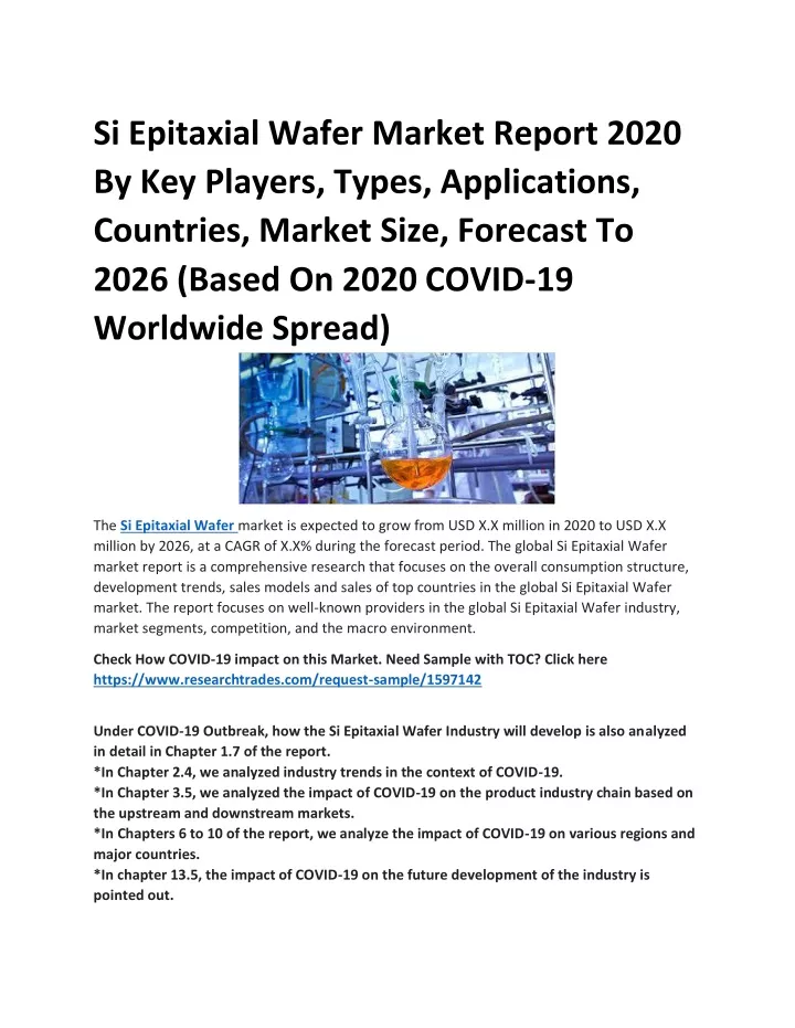 si epitaxial wafer market report 2020