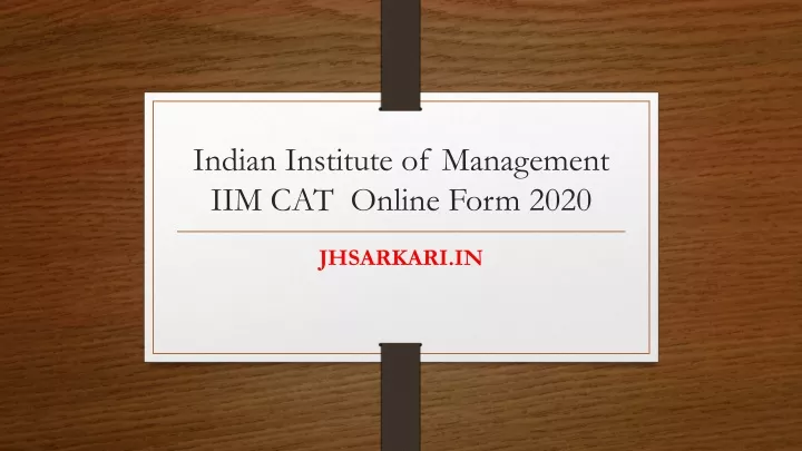 indian institute of management iim cat online form 2020