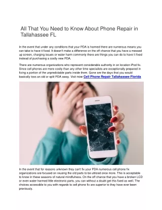 cell phone repair tallahassee florida