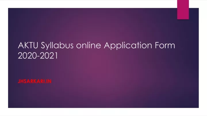 aktu syllabus online application form 2020 2021