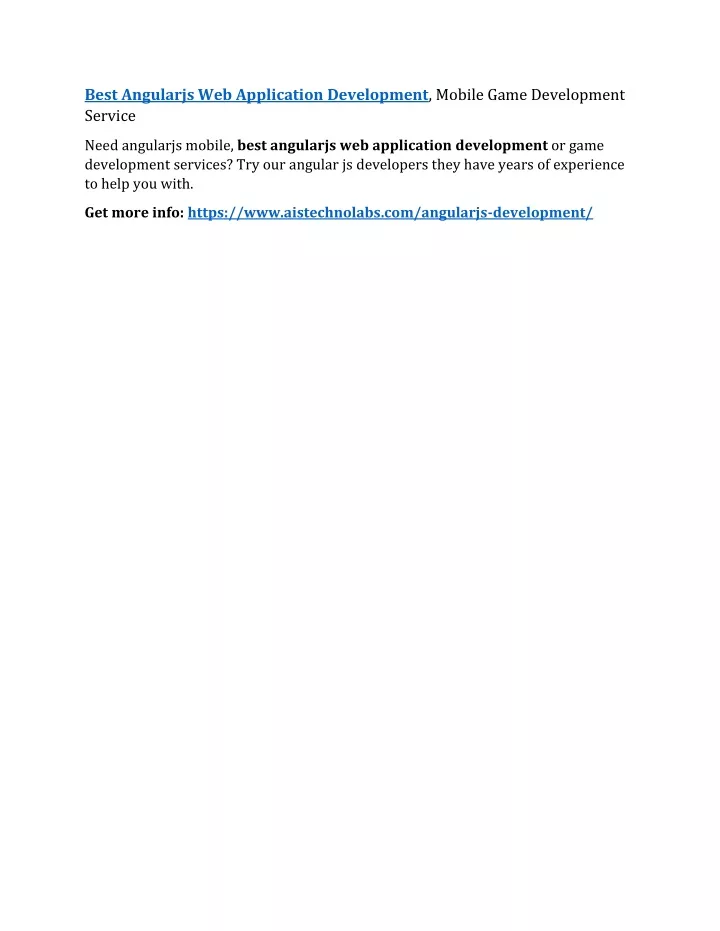 best angularjs web application development mobile