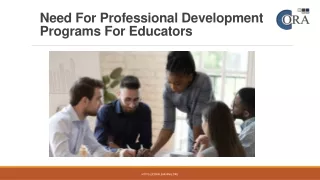 THE NEED FOR PROFESSIONAL DEVELOPMENT PROGRAMS FOR EDUCATORS
