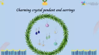 Charming crystal pendant and earrings