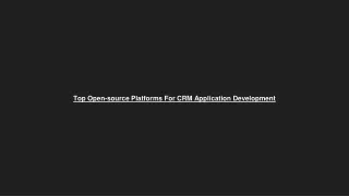 top open source platforms for crm application development