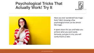Psychological Tricks That Actually Work! Try It