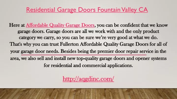 residential garage doors fountain valley ca