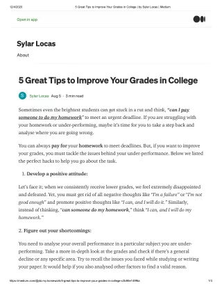 5 Great Tips to Improve Your Grades in College
