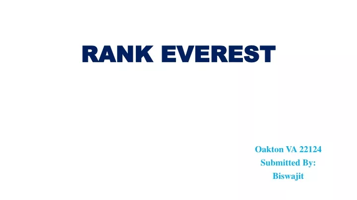 rank everest