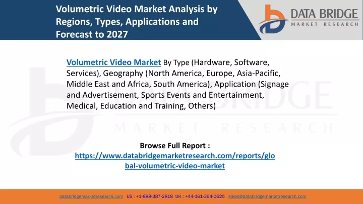 volumetric video market analysis by regions types