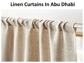 linen curtains in abu dhabi
