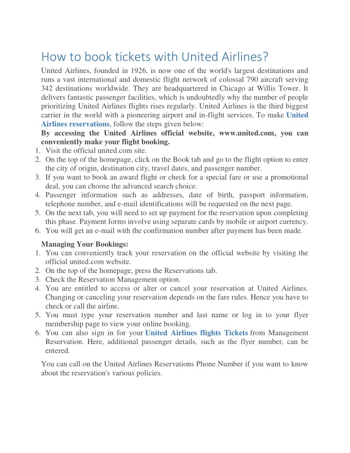how to book tickets with united airlines united