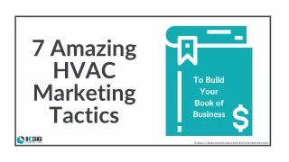 Seven amazing HVAC contractor marketing tactics to build your book of business