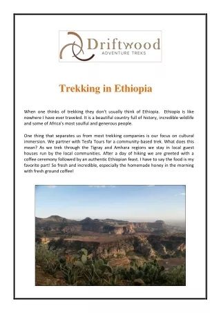 Trekking in Ethiopia