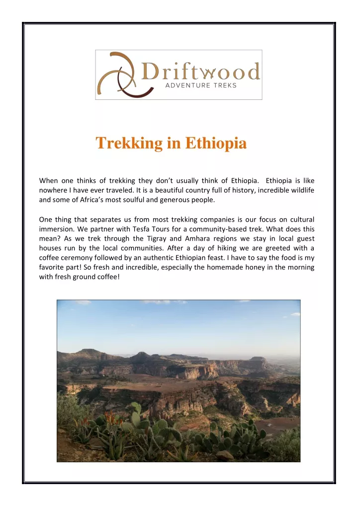 trekking in ethiopia