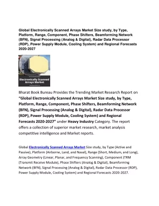 global electronically scanned arrays market size