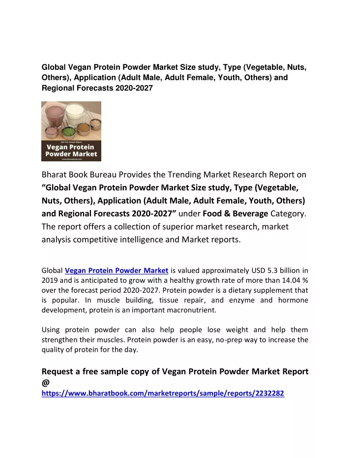 global vegan protein powder market size study