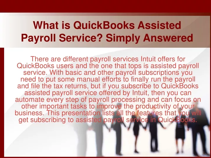 what is quickbooks assisted payroll service simply answered
