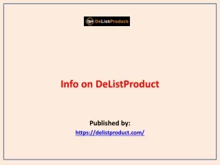 DeListProduct- A Guide