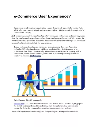 e-Commerce User Experience?