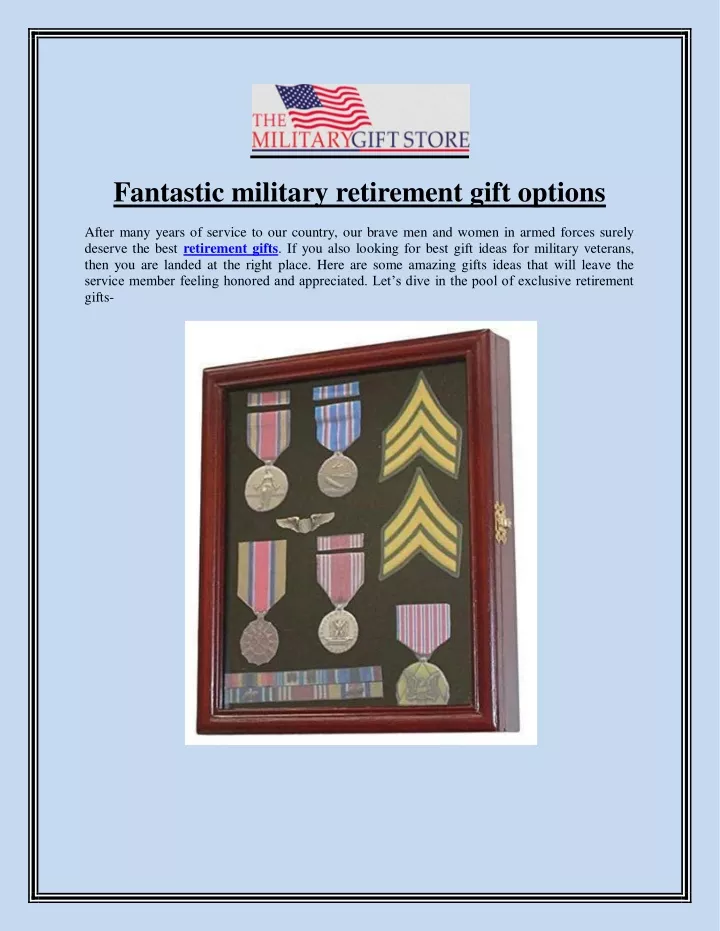 fantastic military retirement gift options