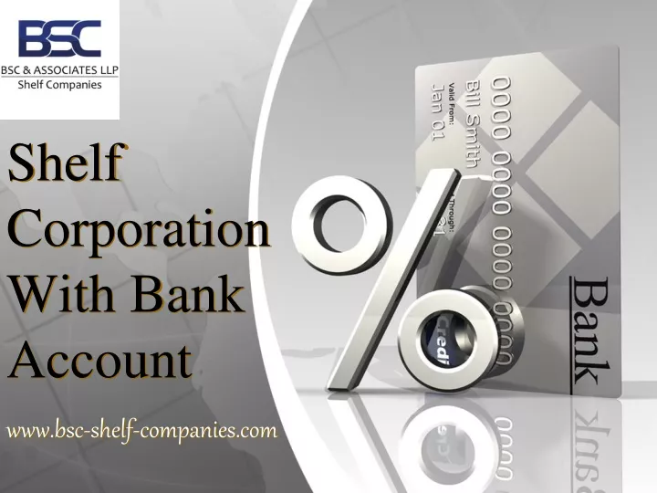 shelf corporation with bank account