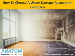 how to choose a water damage restoration company