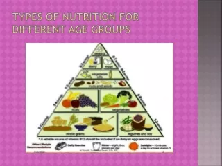 types of nutrition for different age groups