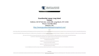 Guardianship Lawyer Long Island