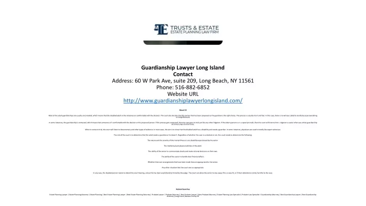 guardianship lawyer long island contact address