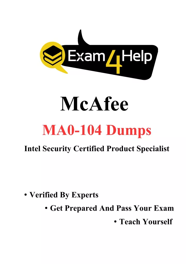 mcafee ma0 104 dumps