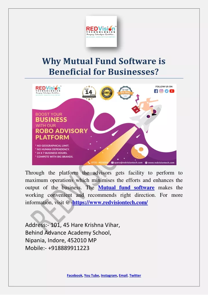 why mutual fund software is beneficial