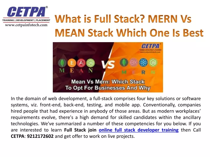 what is full stack mern vs mean stack which