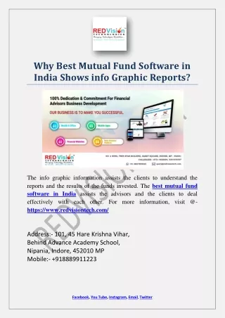 why best mutual fund software in india shows info