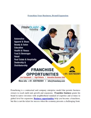 Franchise Opportunities & Brand Expansion